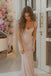 Classy White Beaded Sweetheart Cap Sleeve Mermaid Long Prom Dress,OLP2362