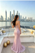 Modern Dusty Pink Sequin Mermaid Prom Dress Featuring Delicate Spaghetti Straps,OLP2272
