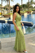 Classy Sage Green Sequin Mermaid Prom Dress Elegant Cowl Neck Sleeveless Gown ,OLP2339