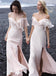 Elegant Pink Off-Shoulder Mermaid Side Slit Long Prom Dress Ideas, Evening Party Dresses, OLP1486