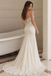 Classy Ivory Strapless Lace Corset Satin Mermaid Long Wedding Dresses,WD0679