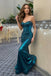 Modern Teal Metallic Strapless Corset Prom Dress for Fancy Evening Events,OLP2300
