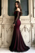 Modern Elegant Burgundy Mermaid Prom Dress Off-Shoulder Long Sleeve Formal Gown,OLP2275