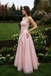 Fancy Pink Tulle Evening Gown Sweetheart Strapless Long Prom Dress Beaded,OLP2354