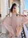 Pretty Pink Off Shoulder Beaded Prom Dress Floor Length Mermaid Gown,OLP2408