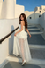 Modern Ivory Lace Corset Gown Beautiful Strapless Tiered Ruffled Prom Dress,OLP2334