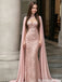 Sexy Dusty Rose Lace Mermaid Prom Dress with Unique Detachable Chiffon Cape ,OLP2340