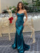 Modern Teal Metallic Strapless Corset Prom Dress for Fancy Evening Events,OLP2300