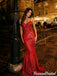 Sparkling Red Sweetheart Mermaid Lace Prom Dress Formal Gown,OLP2399