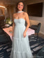 Elegant Green Sweetheart A-Line Long Prom Dress Ideas, Evening Party Dresses , OLP1218