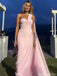 Elegant Pink One-Shoulder Mermaid Long Prom Dress Ideas, Evening Party Dresses, OLP1478