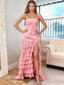 Elegant Pink Sweetheart A-Line Long Prom Dress Ideas, Evening Party Dresses, OLP1680
