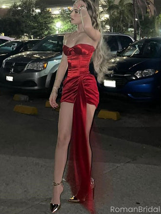 Sexy Red Sweetheart Mermaid Short Homecoming Dresses For Birthday Party,HD1164