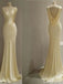 Elegant Yellow V-Neck Mermaid Long Prom Dress Ideas, Evening Party Dresses, OLP1582