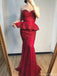 Sexy Applique Red Sweetheart Mermaid Long Prom Dress Ideas, Evening Party Dresses, OLP1497