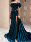 Elegant Dark Green Spaghetti Strap Mermaid Long Prom Dress Ideas, Evening Party Dresses, OLP1623