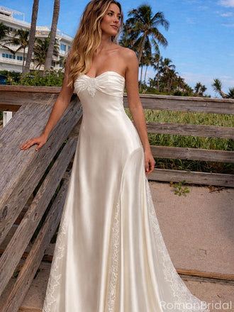Elegant White Sweetheart Mermaid Long Prom Dress Ideas, Evening Party Dresses, OLP1653