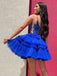 Sexy Spaghetti Strap V-neck Sleeveless Short A-line Tulle Homecoming Dresses For Party Online, HD0859