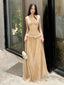 Elegant Scoop Sleeveless Mermaid Chiffon Long Evening Prom Dresses Online, OLP755