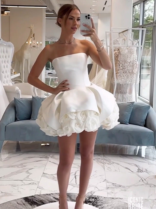 Cute Sweetheart Sleeveless A-line Satin Homecoming Dresses For Party Online, HD1118