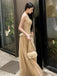 Elegant Scoop Sleeveless Mermaid Chiffon Long Evening Prom Dresses Online, OLP755