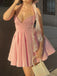 Cute V-neck Sleeveless A-line Satin Homecoming Dresses For Party Online, HD1110