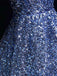 Shiny Spaghetti Strap Sleeveless A-line Sequin Short Homecoming Dresses For Party Online, HD01018