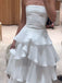 Cute Sweetheart Sleeveless A-line Tulle Ruffles Long Prom Dresses Online, OL539