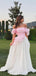 Elgant Pink Off-Shoulder A-Line Long Prom Dress Ideas, Evening Party Dresses, OLP1535