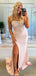 Classy Sparkly Sequin Prom Dress Square Neck Sheer Corset High Slit Sparkle Formal Gown, OLP1706