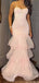 Elegant Pink Spaghetti Strap Mermaid Long Prom Dress Ideas, Evening Party Dresses, OLP1429