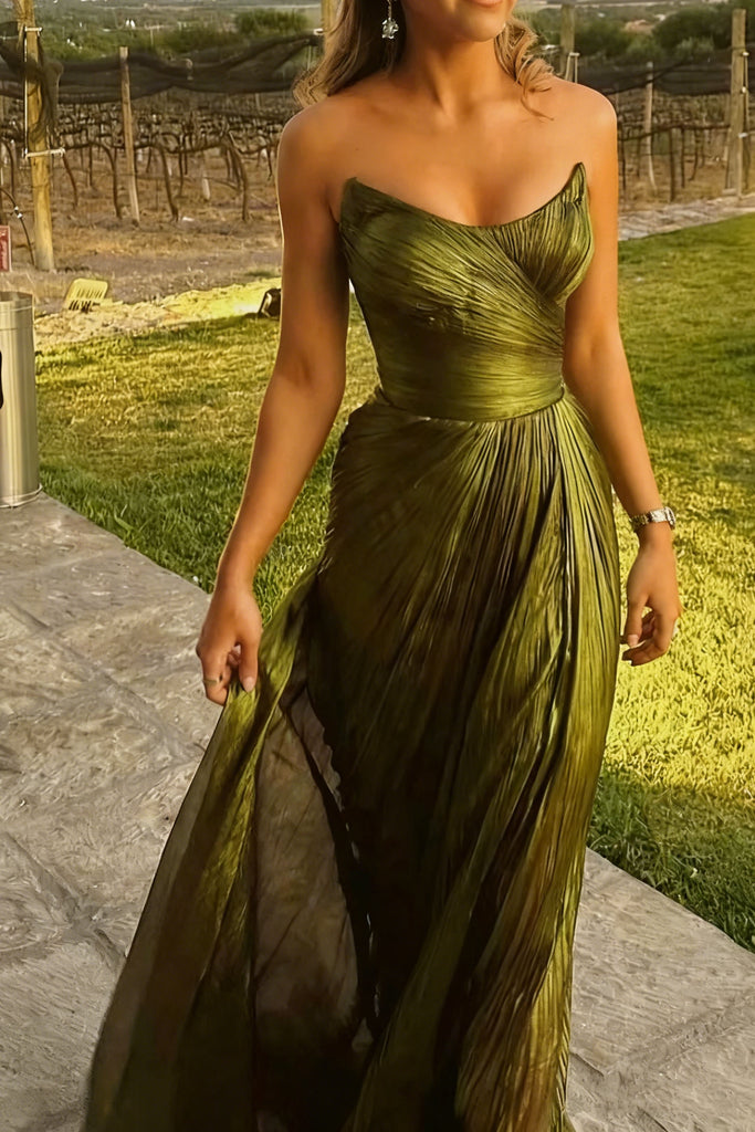 Charming Green Sweetheart Mermaid Long Prom Dress Ideas, Evening Party Dresses, OLP1495