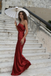 Sophisticated Burgundy One Shoulder Satin Prom Dress in a Slim Fit,OLP2041