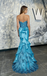 Beautiful Blue Mermaid Prom Dress Sweetheart Beaded Bodice Satin Formal Gown,OLP2179