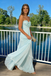 Dreamy Light Blue Strapless Chiffon Prom Gown Featuring 3D Floral Motif,OLP2109
