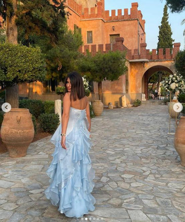 Elegant Blue Sweetheart Mermiad Long Prom Dress Ideas, Evening Party Dresses, OLP1290