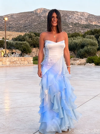 Elegant Blue Sweetheart Mermiad Long Prom Dress Ideas, Evening Party Dresses, OLP1290