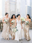 Mismatched Elegant Spaghetti Straps Off Shoulder Halter A-line Sleeveless Bridesmaid Dresses Online, BG388