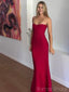 Sexy Sweetheart Sleeveless Mermaid Satin Evening Prom Dresses Online, OLP1003