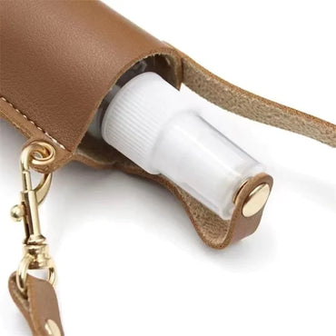 Spray Hand Sanitizer Anti-Epidemic Alcohol Rub Small Portable Spray Bottle Leather Case