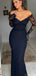 Sexy Black Long Sleeve Mermaid Lace Long Prom Dress Ideas, Evening Party Dresses, OLP1405