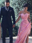 Elegant Pink Off-Shoulder Mermaid Long Prom Dress Ideas, Evening Party Dresses, OLP1417