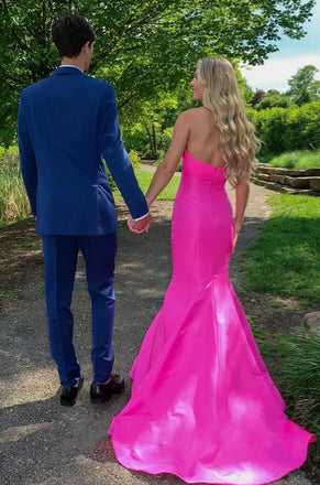 Elegant Pink Sweetheart Mermaid Long Prom Dress Ideas, Evening Party Dresses, OLP1466