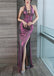 Sexy Purple V-Neck Mermaid Long Prom Dress Ideas, Evening Party Dresses, OLP1524