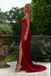 Unique Red Evening Gown Sexy Strapless Sweetheart Neck Floor-Length Dress,OLP1831