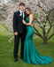 Sexy Dark Green Mermaid Prom Dress Sparkly Crystal Sweetheart Floor Length,OLP2262