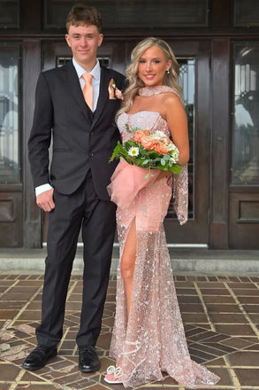 Unique Pink Sweetheart Mermaid Long Prom Dress Ideas, Evening Party Dresses, OLP1578