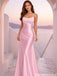 Unique Light Pink Silk Mermaid Prom Gown With Embroidered Lace Bodice,OLP2110