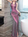 Sexy Purple V-Neck Mermaid Long Prom Dress Ideas, Evening Party Dresses, OLP1524