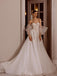 Elegant Off Shoulder Sweetheart A-line Applique Tulle White Wedding Dresses, WD0540